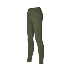 Legginsy do jazdy konnej z średnim gripem dla kobiet Kingsland Vera. Zielone legginsy KINGSLAND, bez wzorów. Za 398.00 zł.