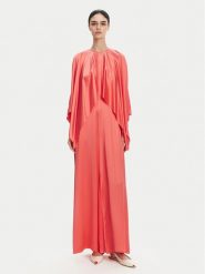 PINKO Kombinezon 104993 A2GZ Koralowy Regular Fit. Pomarańczowe sukienki Pinko, bez wzorów, z wiskozy, bez kołnierzyka, bez ramiączek. Za 1,389.00 zł.