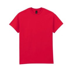 Ultra Bawełniana Koszulka Unisex Dla Dorosłych. Czerwone bluzki GILDAN, xl, bez wzorów, z bawełny, sportowe, bez kołnierzyka, bez ramiączek. Za 61.99 zł.