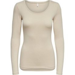 ONLY T-shirt damski na Live Love New Ls O-neck Top Noos Oatmeal Melange (rozmiar XS). T-shirty Only, xs, bez wzorów, bez kołnierzyka, bez ramiączek. W wyprzedaży za 43.00 zł.