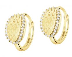 Złote kolczyki z cyrkoniami - koła. Żółte kolczyki Apart, z cyrkonią, złote. Za 2,159.00 zł.