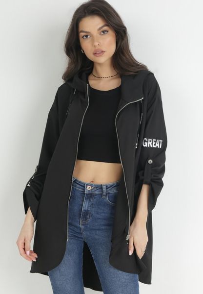 Czarna Kurtka Oversize Wiatrówka z Kapturem Lafise. Czarne kurtki sportowe Born2be, s, bez wzorów, z kapturem. Za 54.99 zł.