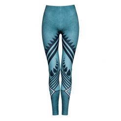 Legginsy sportowe damskie DEEP TRIP Sauron. Zielone legginsy sportowe DEEP TRIP, l, bez wzorów, z elastanu, z podwyższonym stanem, na fitness i siłownię. Za 179.00 zł.