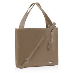 Shopperka skórzana BETLEWSKI TWB-DOL-50 TAUPE. Brązowe shopper bez wzorów, ze skóry, bez dodatków. Za 379.99 zł.