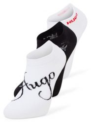 HUGO Skarpety do sneakersów w zestawie 3 par Kobiety czarny|biały, 39-42. Białe skarpety Hugo, bez wzorów, z bawełny. Za 79.95 zł.