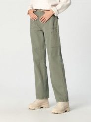 Jeansy wide leg high waist - zielony. Zielone jeansy Sinsay, l, bez wzorów, z podwyższonym stanem. Za 89.99 zł.