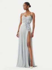 Elisabetta Franchi Sukienka wieczorowa AB-R22-52E2 Niebieski jasny Regular Fit. Niebieskie sukienki Elisabetta Franchi, bez wzorów, z wiskozy, wizytowe, bez kołnierzyka, bez ramiączek. Za 1,699.99 zł.