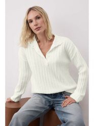 Trendyol Sweter w kolorze kremowym rozmiar: M. Brązowe swetry Trendyol, m, bez wzorów, prążkowane, bez ramiączek. Za 86.99 zł.