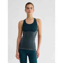 Damski bezszwowy tank top Hummel Clea. Niebieskie biustonosze Hummel, bez wzorów. Za 161.50 zł.
