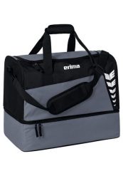 Torba sportowa z dolną przegrodą Erima Six Wings. Czarne torby na ramię Erima, bez wzorów, z poliesteru, sportowe, na ramię, z nadrukiem, bez dodatków. Za 109.99 zł.