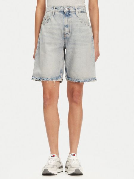 Tommy Jeans Szorty jeansowe Mia DW0DW20086 Niebieski Relaxed Fit. Niebieskie szorty Tommy Jeans, bez wzorów, z bawełny. Za 259.99 zł.