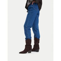 Kowbojki Badura. Brązowe botki Badura, bez wzorów, bez obcasa, na słupku, bez zapięcia. Za 299.99 zł.