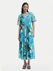 Desigual Sukienka koszulowa Nancy 25SWVW18 Niebieski Regular Fit. Niebieskie sukienki Desigual, m, bez wzorów, z wiskozy, bez kołnierzyka, bez ramiączek, koszulowe. Za 419.99 zł.