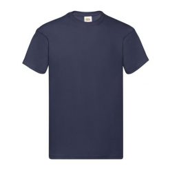 Oryginalna Bawełniana Koszulka Unisex Dla Dorosłych. Niebieskie bluzki FRUIT OF THE LOOM, m, bez wzorów, z bawełny, sportowe, bez kołnierzyka, bez ramiączek. Za 33.99 zł.