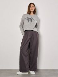Apricot Sweter w kolorze szarym rozmiar: L. Szare swetry Apricot, l, bez wzorów, bez ramiączek. Za 110.29 zł.