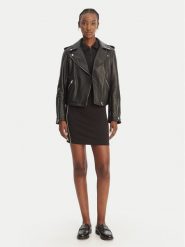 HUGO Kurtka skórzana Lujana 50551255 Czarny Regular Fit. Czarne kurtki Hugo, xs, bez wzorów, ze skóry, bez kaptura. Za 1,849.00 zł.