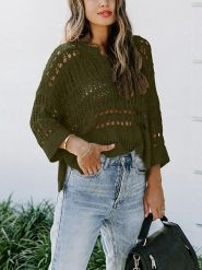Milan Kiss Sweter w kolorze khaki rozmiar: S. Brązowe swetry Milan Kiss, s, bez wzorów, bez ramiączek. Za 79.59 zł.