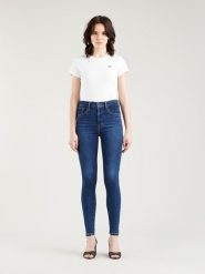 Levi´s Dżinsy "Mile" - Super Skinny fit - w kolorze granatowym rozmiar: W26/L30. Niebieskie jeansy l, z aplikacjami, z podwyższonym stanem. Za 180.49 zł.