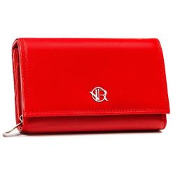 Skórzany portfel Rovicky R-D1512-NCD-BL czerwony. Czerwone portfele ROVICKY, bez wzorów, ze skóry. Za 74.99 zł.