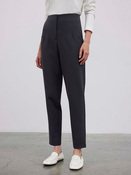 BGN Spodnie w kolorze antracytowym rozmiar: 38. Czarne spodnie materiałowe BGN, na imprezę, bez wzorów, z materiału, z podwyższonym stanem. Za 157.35 zł.