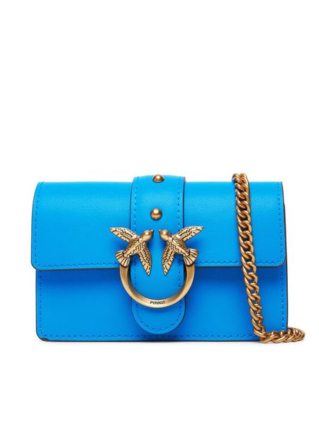 PINKO Torebka Love One Micro C . AI 24-25 PCPL 100064 A0F1 Niebieski. Niebieskie torebki klasyczne Pinko, bez wzorów, ze skóry, bez dodatków. Za 749.99 zł.