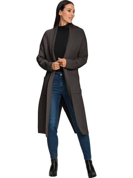 Heine Kardigan w kolorze brązowym rozmiar: 40. Brązowe kardigany Heine, bez wzorów. Za 86.78 zł.