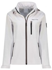 Geographical Norway Kurtka softshellowa "Tounia" w kolorze białym rozmiar: S. Białe kurtki sportowe Geographical Norway, s, bez wzorów, bez kaptura, outdoorowe. Za 170.87 zł.