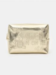 Kosmetyczka z nadrukiem Winnie the Pooh - złoty. Żółte kufry i kosmetyczki Sinsay, bez wzorów, z nadrukiem, bez dodatków. Za 25.99 zł.