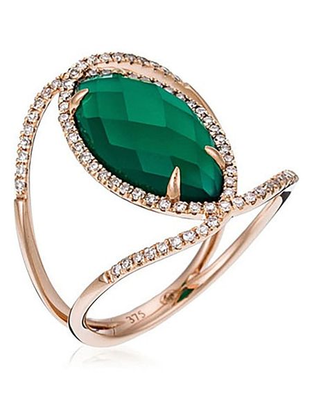 DIAMANTA Złoty pierścionek "Energie" z diamentami rozmiar: 50. Różowe pierścionki DIAMANTA, z agatem, złote. Za 1,530.22 zł.