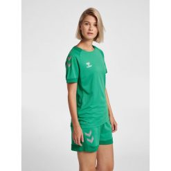 Damski jersey Hummel Lead. Zielone koszulki sportowe Hummel, bez wzorów, z jersey, bez ramiączek, do piłki ręcznej. Za 138.00 zł.