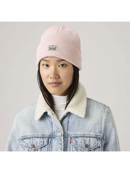 Levi's Czapka beanie w kolorze jasnoróżowym rozmiar: onesize. Różowe czapki Levi's®, bez wzorów, z bawełny. Za 51.95 zł.