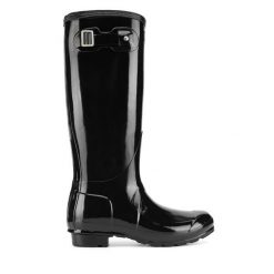 Kalosze Hunter. Czarne kalosze Hunter, bez wzorów. Za 429.99 zł.