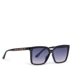 Okulary przeciwsłoneczne Guess. Czarne okulary przeciwsłoneczne Guess, z aplikacjami. Za 299.99 zł.