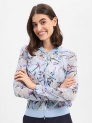 Marc Cain Bluza Kobiety niebieski|wielokolorowy, 44. Niebieskie bluzy Marc Cain, bez wzorów, z bawełny, bez kaptura. Za 949.95 zł.
