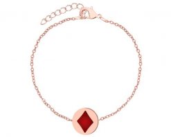 Bransoletka ze stali szlachetnej z emalią - karo. Bransoletki Elixa, ze stali. Za 149.00 zł.