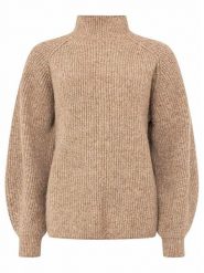 Zwillingsherz Sweter w kolorze beżowym rozmiar: XL. Brązowe swetry Zwillingsherz, xl, bez wzorów, prążkowane, bez ramiączek. Za 184.46 zł.