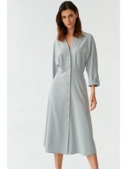 TATUUM Sukienka w kolorze jasnoszarym rozmiar: 36. Szare sukienki Tatuum, bez wzorów, bez kołnierzyka, bez ramiączek, midi. Za 135.49 zł.