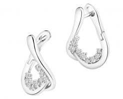 Kolczyki srebrne z cyrkonami. Szare kolczyki Apart, z cyrkonią, srebrne. Za 229.00 zł.