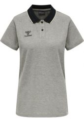Damska koszulka polo Hummel Move. Szare koszulki polo Hummel, na wiosnę, l, bez wzorów, z bawełny, bez kołnierzyka, bez ramiączek. Za 162.50 zł.
