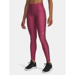 Legginsy fitness damskie z wysokim stanem Under Armour Tape. Fioletowe legginsy Under Armour, bez wzorów, z podwyższonym stanem. Za 249.99 zł.