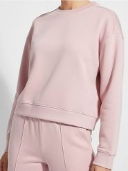 Bluza crewneck basic - różowy. Czerwone bluzy Sinsay, l, bez wzorów, z dzianiny, bez kaptura. Za 45.99 zł.