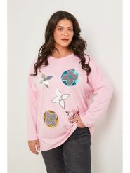 Curvy Lady Sweter w kolorze jasnoróżowym rozmiar: 48/50. Różowe swetry Curvy Lady, bez wzorów, bez ramiączek. Za 132.45 zł.