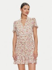 Guess Sukienka codzienna W4YK41 WGBL2 Różowy Regular Fit. Czerwone sukienki Guess, na co dzień, xs, z aplikacjami, z syntetyku, bez kołnierzyka, bez ramiączek, proste. Za 319.99 zł.