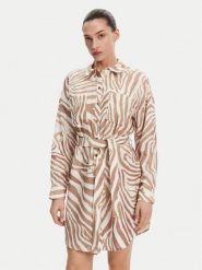 Marciano Guess Sukienka koszulowa 5GGK41 7314A Beżowy Regular Fit. Brązowe sukienki Marciano Guess, z aplikacjami, z lyocellu, bez kołnierzyka, bez ramiączek, koszulowe. Za 719.99 zł.