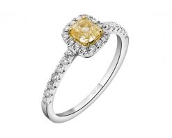 Pierścionek z białego złota z diamentami - 0,82 ct - próba 585. Białe pierścionki Apart, z diamentem, złote. Za 9,690.00 zł.