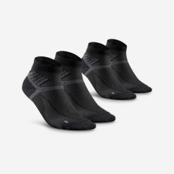 Skarpety turystyczne Quechua Hike 500 mid x 2 pary. Brązowe skarpety QUECHUA, bez wzorów, z elastanu. Za 49.99 zł.