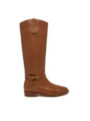 MICHAEL Michael Kors Oficerki Beverly Flat 40F6BVFB5L Brązowy. Brązowe kozaki MICHAEL Michael Kors, ze skóry, bez obcasa, na płaskiej podeszwie, bez zapięcia. Za 1,469.00 zł.