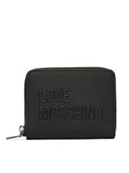 LOVE MOSCHINO Portfel JC5502PP0OLE0000 Czarny. Czarne portfele Love Moschino, bez wzorów, ze skóry. Za 373.99 zł.