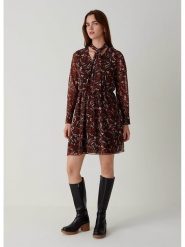 STEFANEL Sukienka w kolorze brązowym rozmiar: 40. Brązowe sukienki Stefanel, na co dzień, bez wzorów, bez kołnierzyka, bez ramiączek, maxi, proste. Za 91.56 zł.