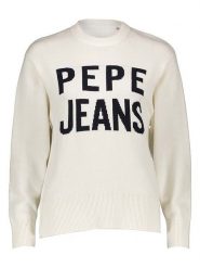 Pepe Jeans Sweter w kolorze kremowym rozmiar: M. Brązowe swetry Pepe Jeans, m, bez wzorów, z bawełny, bez ramiączek. Za 123.25 zł.